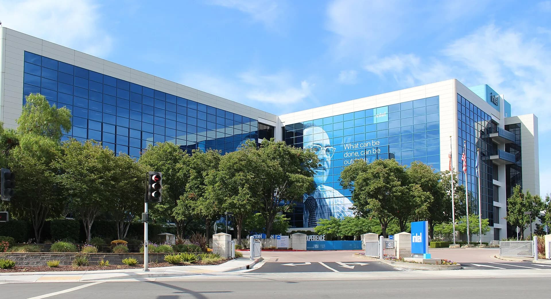 Intel headquarters at 2200 Mission College Boulevard in Santa Clara, California