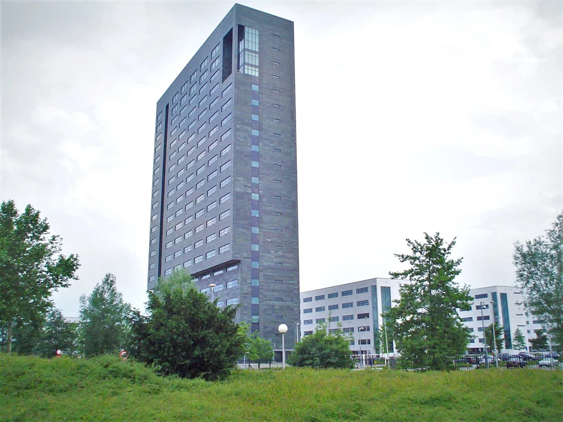 ASML's corporate headquarters office tower in Veldhoven, the Netherlands