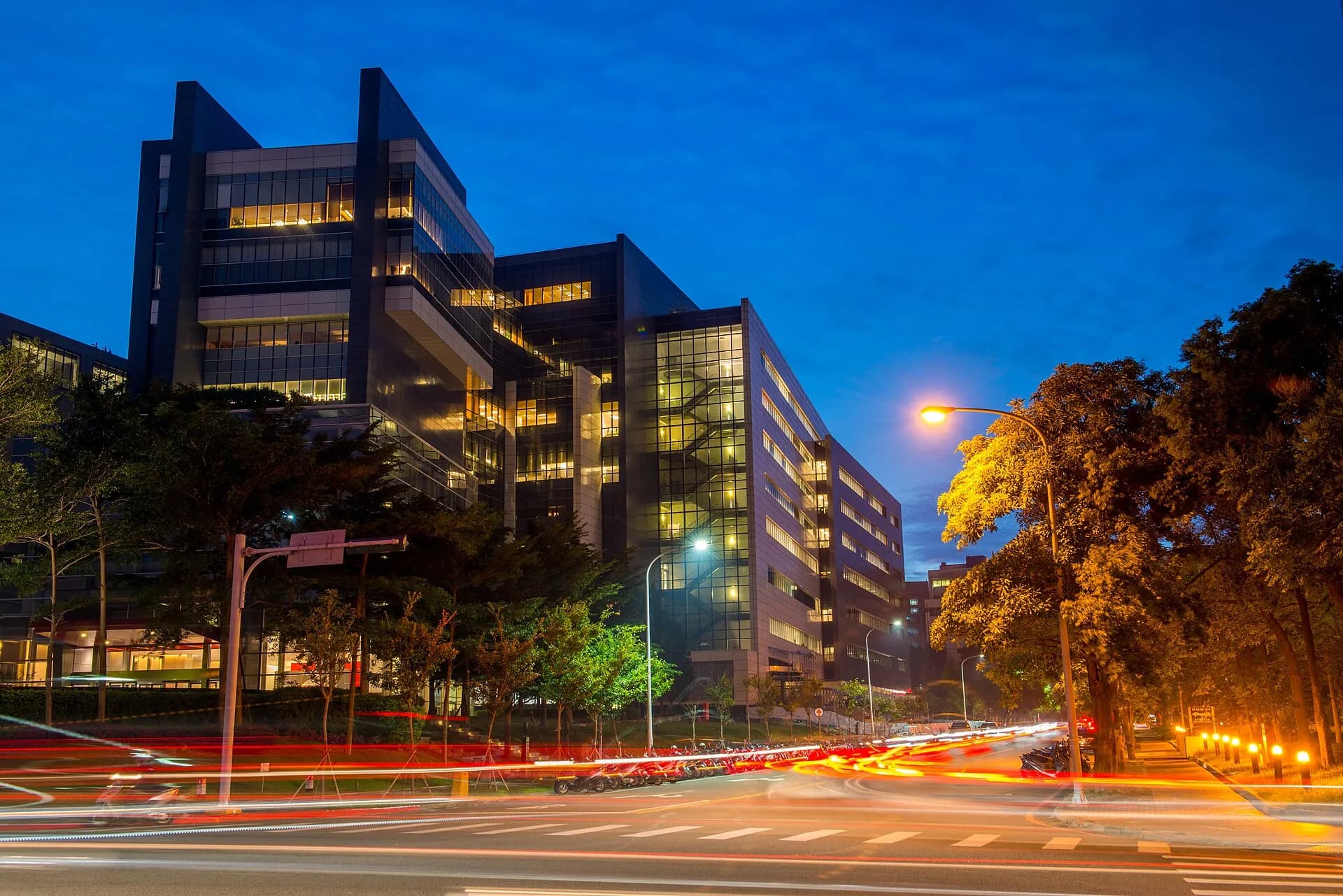 TSMC's global headquarters and Fab 12A, the Morris Chang Building, in Hsinchu Science Park, Taiwan